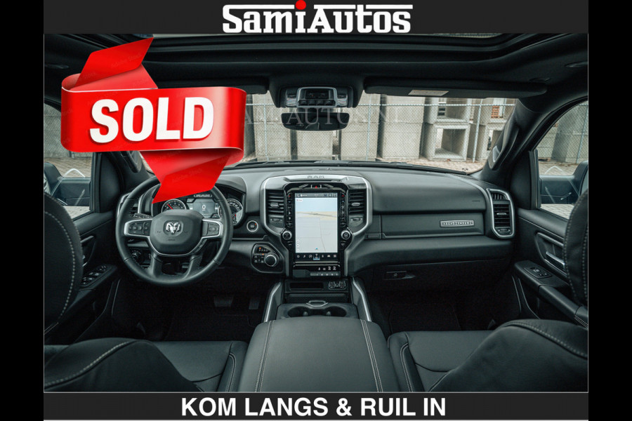 Dodge Ram SPORT | 5.7 V8 4x4 HEMI | PANORAMA DAK | GROOTSCHERM 12 INCH | LPG | Diamond Black Pearl | CREW CAB | DUBBELE CABINE | 5 PERSOONS | DC | VOORRAAD NR 2554 - 6048 | De specialist in Amerikaanse pick‑ups in Nederland en Europa.
