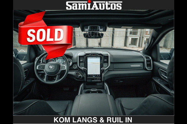 Dodge Ram SPORT | 5.7 V8 4x4 HEMI | PANORAMA DAK | GROOTSCHERM 12 INCH | LPG | Diamond Black Pearl | CREW CAB | DUBBELE CABINE | 5 PERSOONS | DC | VOORRAAD NR 2554 - 6048 | De specialist in Amerikaanse pick‑ups in Nederland en Europa.
