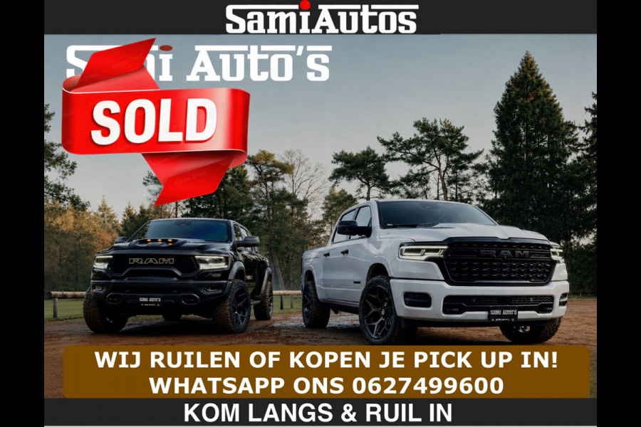 Dodge Ram SPORT | 5.7 V8 4x4 HEMI | PANORAMA DAK | GROOTSCHERM 12 INCH | LPG | Diamond Black Pearl | CREW CAB | DUBBELE CABINE | 5 PERSOONS | DC | VOORRAAD NR 2554 - 6048 | De specialist in Amerikaanse pick‑ups in Nederland en Europa.