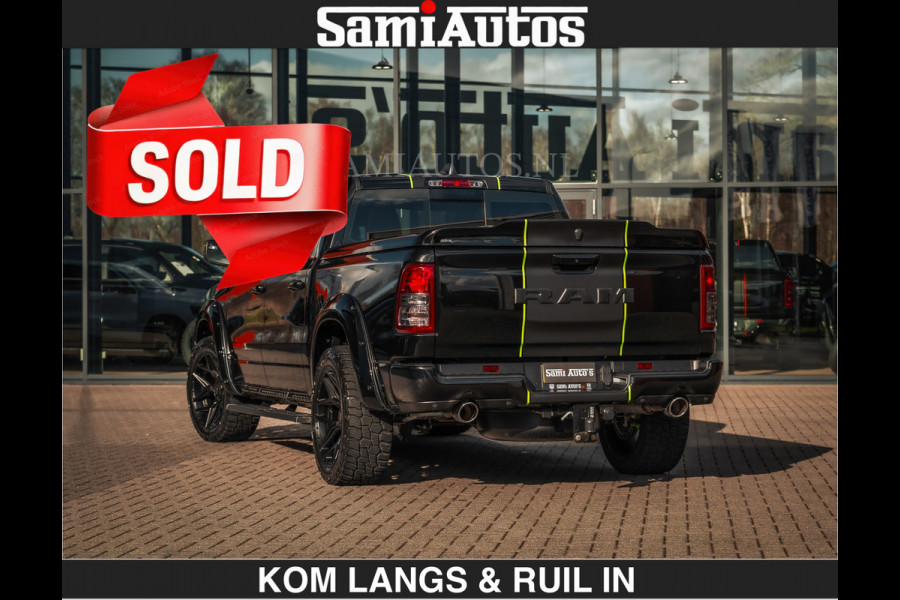 Dodge Ram SPORT | 5.7 V8 4x4 HEMI | PANORAMA DAK | GROOTSCHERM 12 INCH | LPG | Diamond Black Pearl | CREW CAB | DUBBELE CABINE | 5 PERSOONS | DC | VOORRAAD NR 2554 - 6048 | De specialist in Amerikaanse pick‑ups in Nederland en Europa.