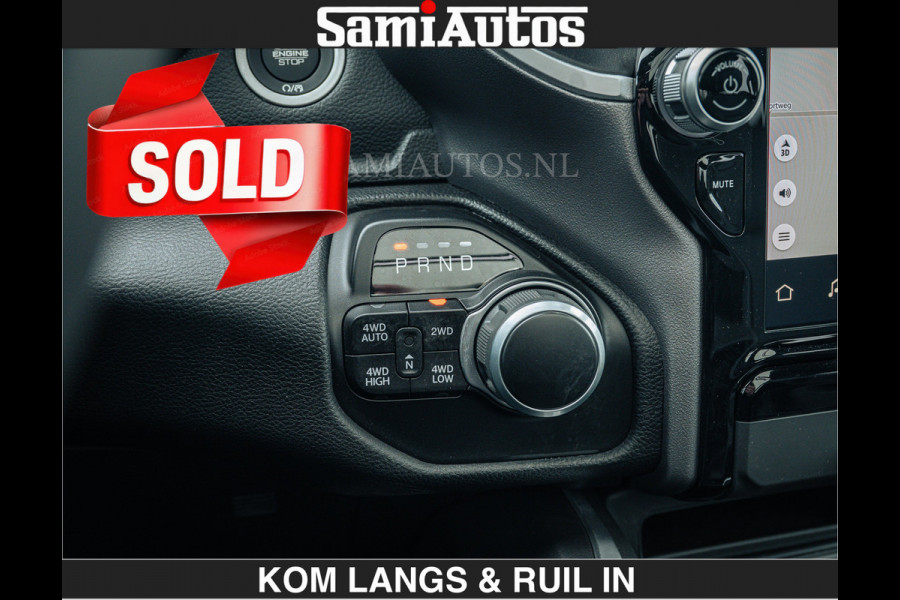 Dodge Ram SPORT | 5.7 V8 4x4 HEMI | PANORAMA DAK | GROOTSCHERM 12 INCH | LPG | Diamond Black Pearl | CREW CAB | DUBBELE CABINE | 5 PERSOONS | DC | VOORRAAD NR 2554 - 6048 | De specialist in Amerikaanse pick‑ups in Nederland en Europa.