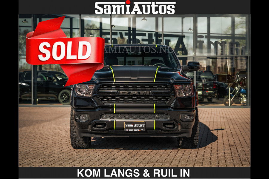 Dodge Ram SPORT | 5.7 V8 4x4 HEMI | PANORAMA DAK | GROOTSCHERM 12 INCH | LPG | Diamond Black Pearl | CREW CAB | DUBBELE CABINE | 5 PERSOONS | DC | VOORRAAD NR 2554 - 6048 | De specialist in Amerikaanse pick‑ups in Nederland en Europa.
