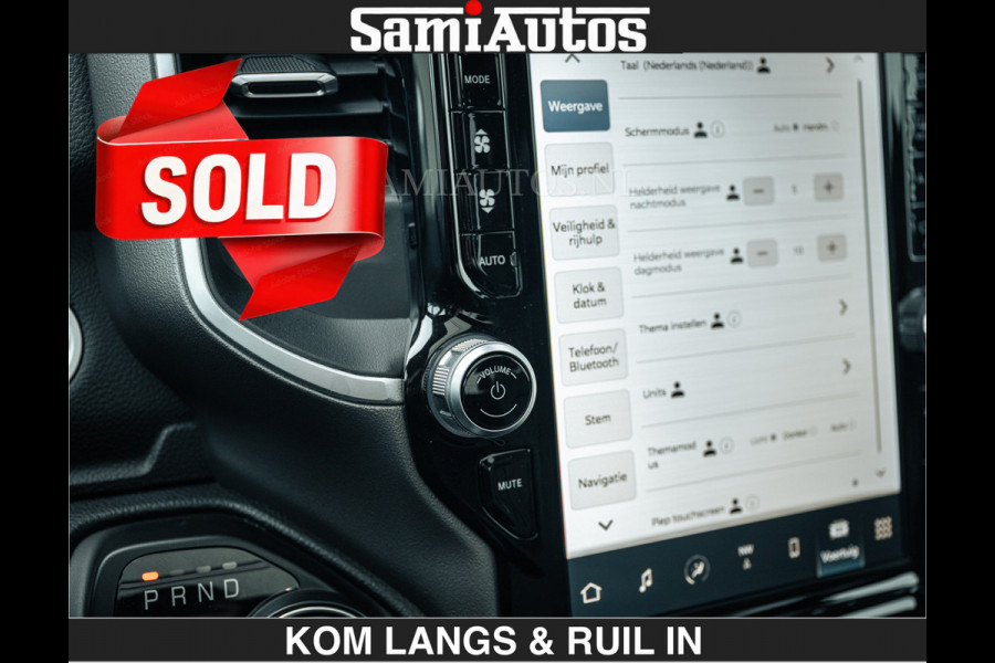 Dodge Ram SPORT | 5.7 V8 4x4 HEMI | PANORAMA DAK | GROOTSCHERM 12 INCH | LPG | Diamond Black Pearl | CREW CAB | DUBBELE CABINE | 5 PERSOONS | DC | VOORRAAD NR 2554 - 6048 | De specialist in Amerikaanse pick‑ups in Nederland en Europa.