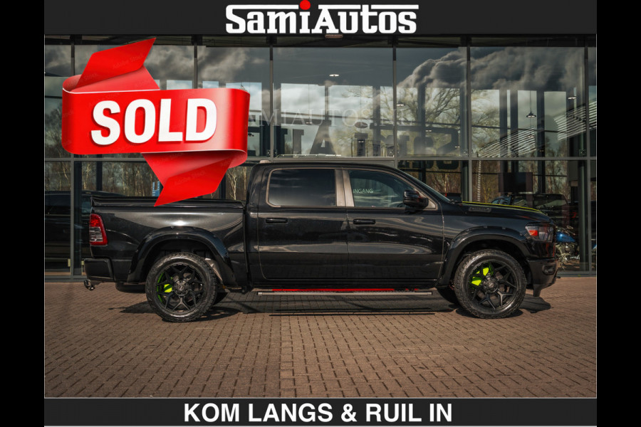 Dodge Ram SPORT | 5.7 V8 4x4 HEMI | PANORAMA DAK | GROOTSCHERM 12 INCH | LPG | Diamond Black Pearl | CREW CAB | DUBBELE CABINE | 5 PERSOONS | DC | VOORRAAD NR 2554 - 6048 | De specialist in Amerikaanse pick‑ups in Nederland en Europa.