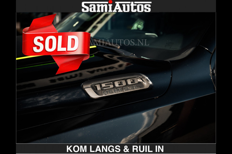 Dodge Ram SPORT | 5.7 V8 4x4 HEMI | PANORAMA DAK | GROOTSCHERM 12 INCH | LPG | Diamond Black Pearl | CREW CAB | DUBBELE CABINE | 5 PERSOONS | DC | VOORRAAD NR 2554 - 6048 | De specialist in Amerikaanse pick‑ups in Nederland en Europa.