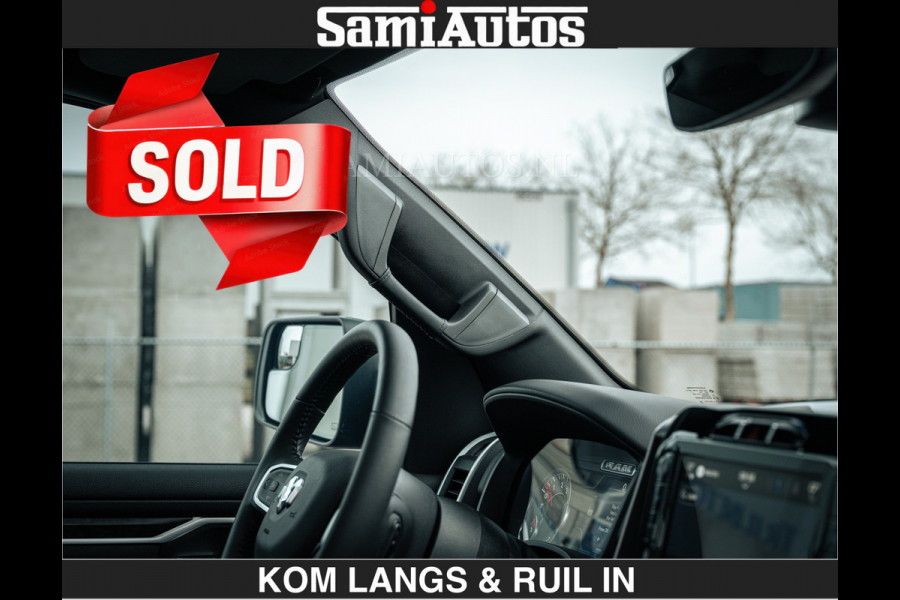 Dodge Ram SPORT | 5.7 V8 4x4 HEMI | PANORAMA DAK | GROOTSCHERM 12 INCH | LPG | Diamond Black Pearl | CREW CAB | DUBBELE CABINE | 5 PERSOONS | DC | VOORRAAD NR 2554 - 6048 | De specialist in Amerikaanse pick‑ups in Nederland en Europa.