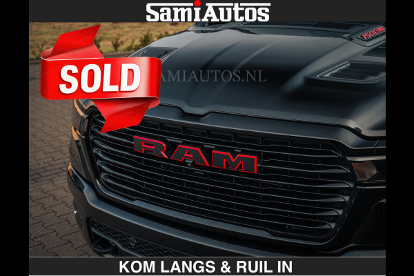 Dodge Ram 1500 Night Premium | Full Option | De Meest Luxe Pick-Up in zijn Klasse | Comfortabele Dubbele Cabine met Royale 5 Zitplaatsen | BPM vrij | Nu Leverbaar uit Voorraad | Voorraad Nr 2200 - 0886 | De specialist in Amerikaanse pick‑ups in Nederland en Europa.