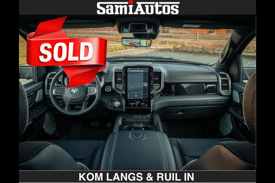 Dodge Ram 1500 Night Premium | Full Option | De Meest Luxe Pick-Up in zijn Klasse | Comfortabele Dubbele Cabine met Royale 5 Zitplaatsen | BPM vrij | Nu Leverbaar uit Voorraad | Voorraad Nr 2200 - 0886 | De specialist in Amerikaanse pick‑ups in Nederland en Europa.