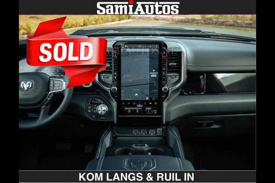 Dodge Ram 1500 Night Premium | Full Option | De Meest Luxe Pick-Up in zijn Klasse | Comfortabele Dubbele Cabine met Royale 5 Zitplaatsen | BPM vrij | Nu Leverbaar uit Voorraad | Voorraad Nr 2200 - 0886 | De specialist in Amerikaanse pick‑ups in Nederland en Europa.