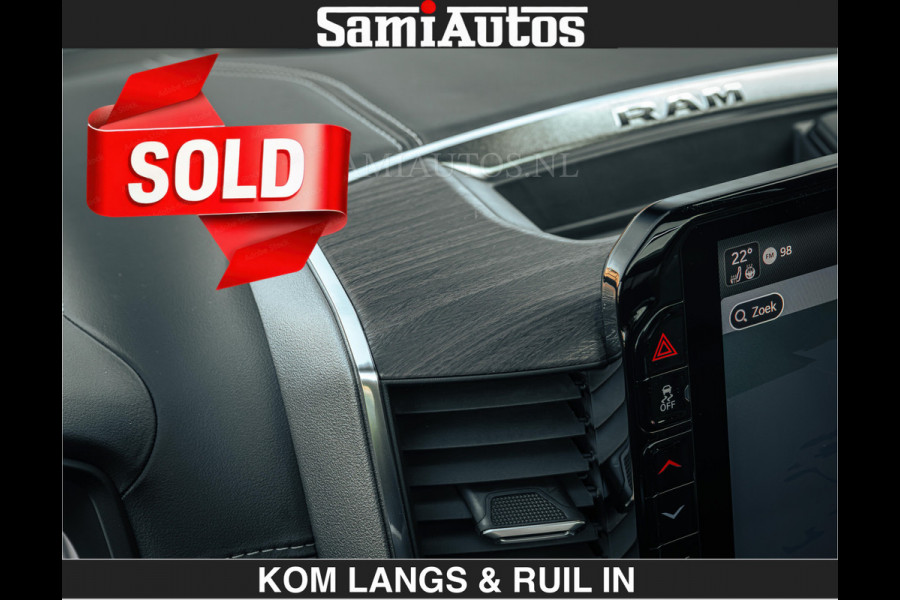 Dodge Ram 1500 Night Premium | Full Option | De Meest Luxe Pick-Up in zijn Klasse | Comfortabele Dubbele Cabine met Royale 5 Zitplaatsen | BPM vrij | Nu Leverbaar uit Voorraad | Voorraad Nr 2200 - 0886 | De specialist in Amerikaanse pick‑ups in Nederland en Europa.