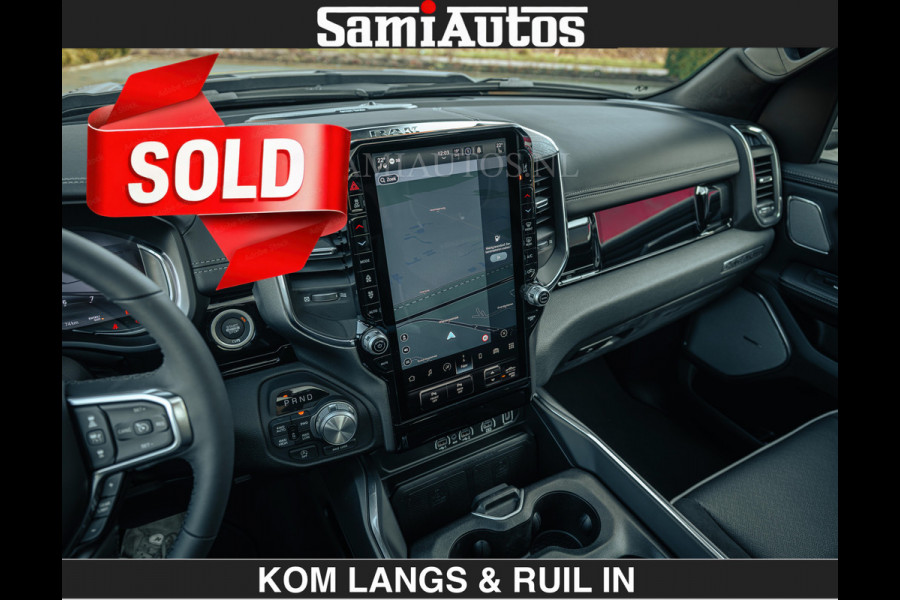 Dodge Ram 1500 Night Premium | Full Option | De Meest Luxe Pick-Up in zijn Klasse | Comfortabele Dubbele Cabine met Royale 5 Zitplaatsen | BPM vrij | Nu Leverbaar uit Voorraad | Voorraad Nr 2200 - 0886 | De specialist in Amerikaanse pick‑ups in Nederland en Europa.