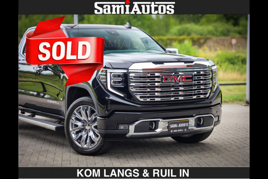 GMC Sierra DENALI | All-In Prijs | 6,2 V8 Full Option | De Meest Luxe Pick-Up in zijn Klasse | Comfortabele Dubbele Cabine met Royale 5 Zitplaatsen | BPM vrij | Nu Leverbaar uit Voorraad | Voorraad Nr 9194 | De specialist in Amerikaanse pick‑ups in Nederland en Europa.