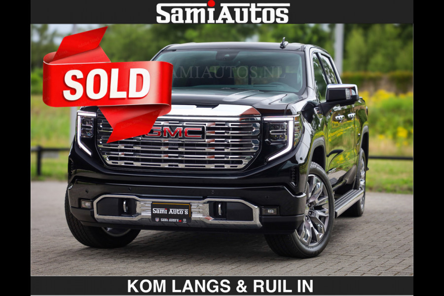 GMC Sierra DENALI | All-In Prijs | 6,2 V8 Full Option | De Meest Luxe Pick-Up in zijn Klasse | Comfortabele Dubbele Cabine met Royale 5 Zitplaatsen | BPM vrij | Nu Leverbaar uit Voorraad | Voorraad Nr 9194 | De specialist in Amerikaanse pick‑ups in Nederland en Europa.