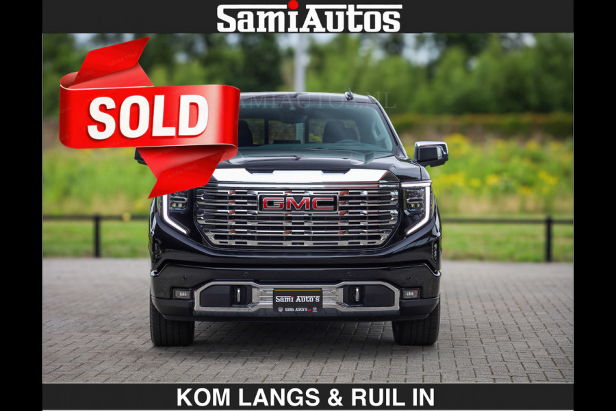 GMC Sierra DENALI | All-In Prijs | 6,2 V8 Full Option | De Meest Luxe Pick-Up in zijn Klasse | Comfortabele Dubbele Cabine met Royale 5 Zitplaatsen | BPM vrij | Nu Leverbaar uit Voorraad | Voorraad Nr 9194 | De specialist in Amerikaanse pick‑ups in Nederland en Europa.