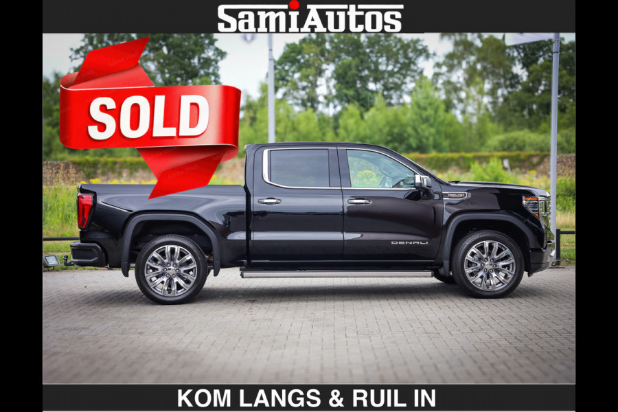 GMC Sierra DENALI | All-In Prijs | 6,2 V8 Full Option | De Meest Luxe Pick-Up in zijn Klasse | Comfortabele Dubbele Cabine met Royale 5 Zitplaatsen | BPM vrij | Nu Leverbaar uit Voorraad | Voorraad Nr 9194 | De specialist in Amerikaanse pick‑ups in Nederland en Europa.