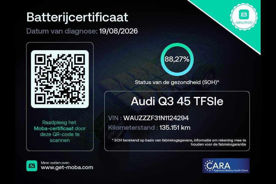 Audi Q3 45 TFSI e S-Line 245 Pk SOH 88% Leder/Stof Navi Camera Sfeerverlichting Keyless 20 Inch