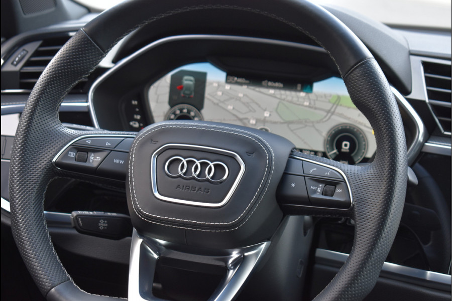 Audi Q3 45 TFSI e S-Line 245 Pk SOH 88% Leder/Stof Navi Camera Sfeerverlichting Keyless 20 Inch