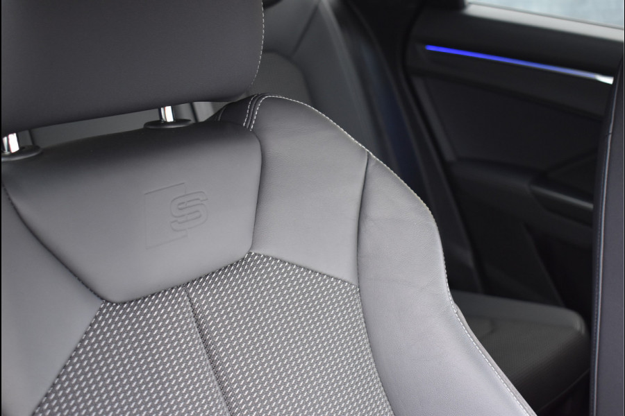 Audi Q3 45 TFSI e S-Line 245 Pk SOH 88% Leder/Stof Navi Camera Sfeerverlichting Keyless 20 Inch