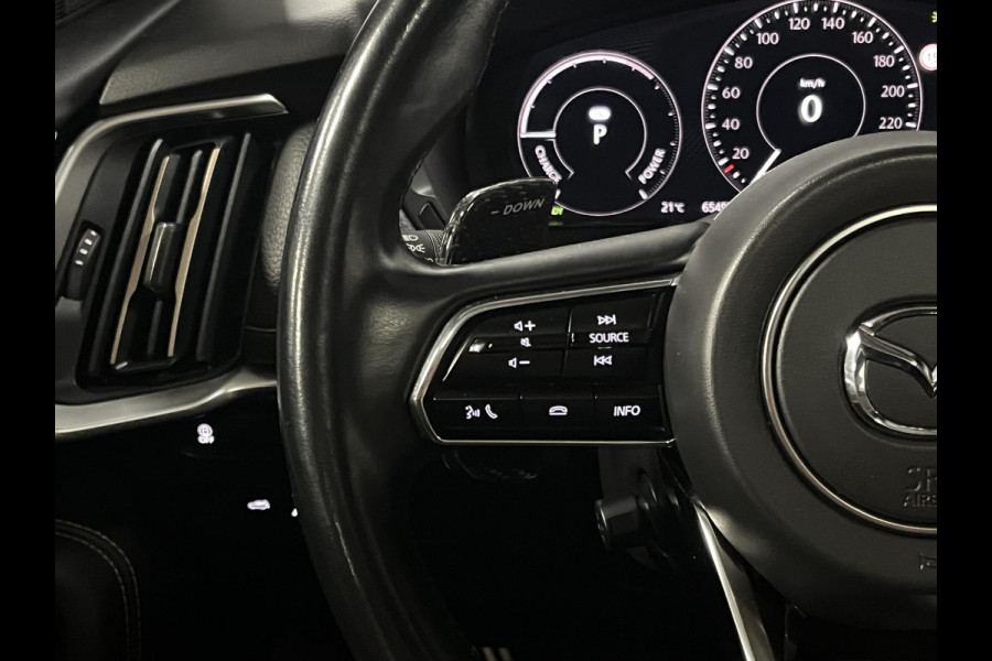 Mazda CX-60 2.5 e-SkyActiv PHEV Homura Trekhaak | Open dak | Adapt. cruise control | 360 camera | Head-Up | Stoelventilatie | Stuur-/Stoelverwarming | Bose Sound