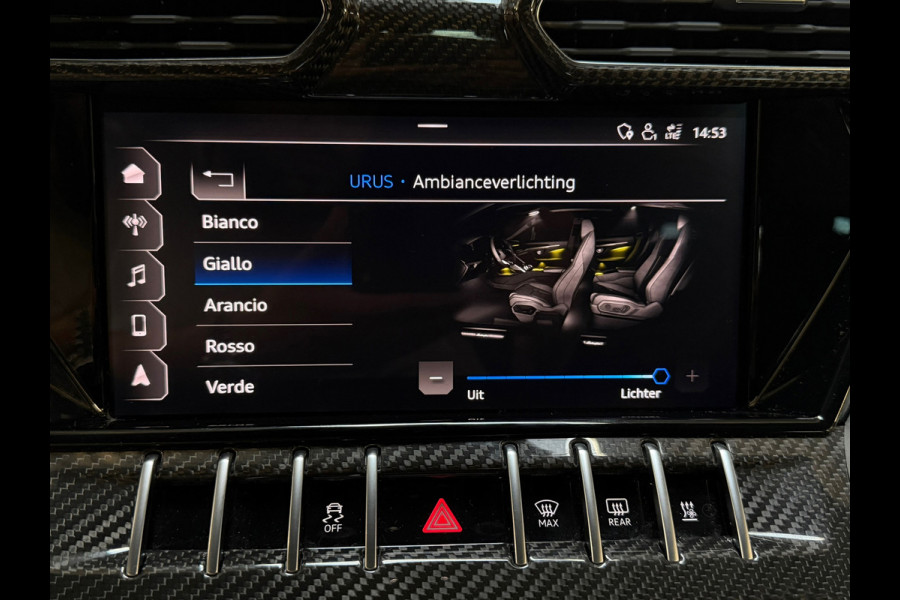 Lamborghini Urus 4.0 V8 |PANO|AKRAPOVIC|B&O|MASSAGE|CERAMIC|HuD|CARBON|SOFTCLOSE|360 CAMERA|GARANTIE 03/2027|23 INCH|650PK|BOMVOL!