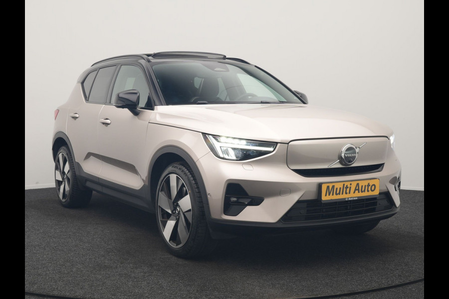 Volvo XC40 Recharge Ultimate 69 kWh 232pk | Trekhaak Af Fabriek | Panodak | Warmtepomp | 360 Camera | BLIS | Harman / Kardon | Adaptive Cruise | Sportstoelen Memory & Verwarmd | Keyless | Apple Carplay | Pilot Assist | DAB | 20"L.M |