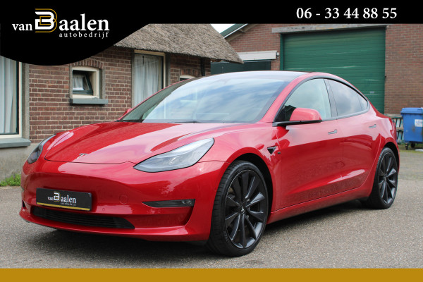Tesla Model 3 Long Range AWD 75 kWh Soh 91.3% PANO LEER NAVI 77000KM!!