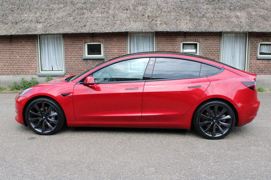 Tesla Model 3 Long Range AWD 75 kWh Soh 91.3% PANO LEER NAVI 77000KM!!