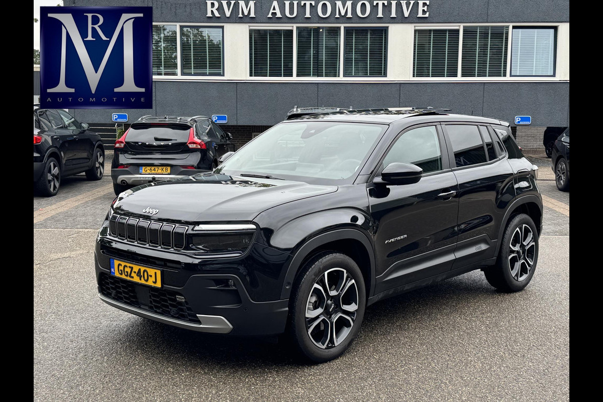 Jeep Avenger 1.2 e-Hybrid Summit AUTOMAAT | PANORAMADAK | CAMERA | LEDER | STOEL MASSAGE | EL. KLEP | 12 MND BOVAG GARANTIE