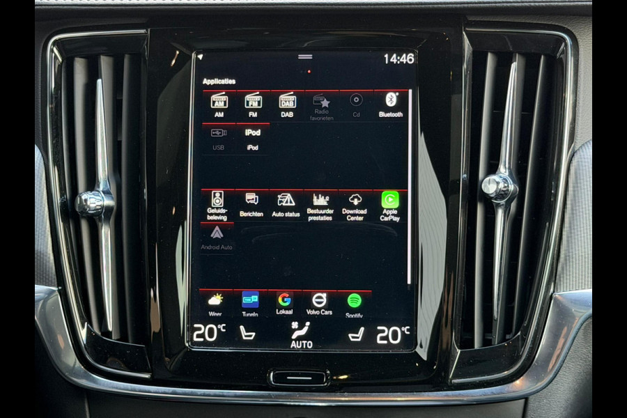 Volvo V90 2.0 T4 210PK R-DESIGN POLESTAR ENGINEERD | LUXURY LINE - PANORAMISCH SCHUIF/KANTEL DAK/HEAD-UP DISPLAY/PARK ASSIST CAMERA ACHTER/MET LEER BEKLEED DASHBOARD | PREMIUM AUDIO BY HARMAN KARDON PREMIUM AUDIO | R-DESIGN GEPERFOREERD NAPPA LEDEREN BEKLEDING MET CONTOURSTOELEN (SPORTSTOELEN) MET VERSTELBARE ZITVERLENGING | POWERSEATS -ELEKTRISCH VERSTELBARE VOORSTOELEN MET GEHEUGEN FUNCTIE OP BEIDE STOELEN | SCANDINAVIAN LINE - PARKEERVERWARMING MET TIMER (STANDKACHEL) / STOEL & STUUR VERWARMING / ACHTERBANK VERWARMING | ADAPTIVE CRUISECONTROL MET PILOT ASSIST | FULL LED KOPLA