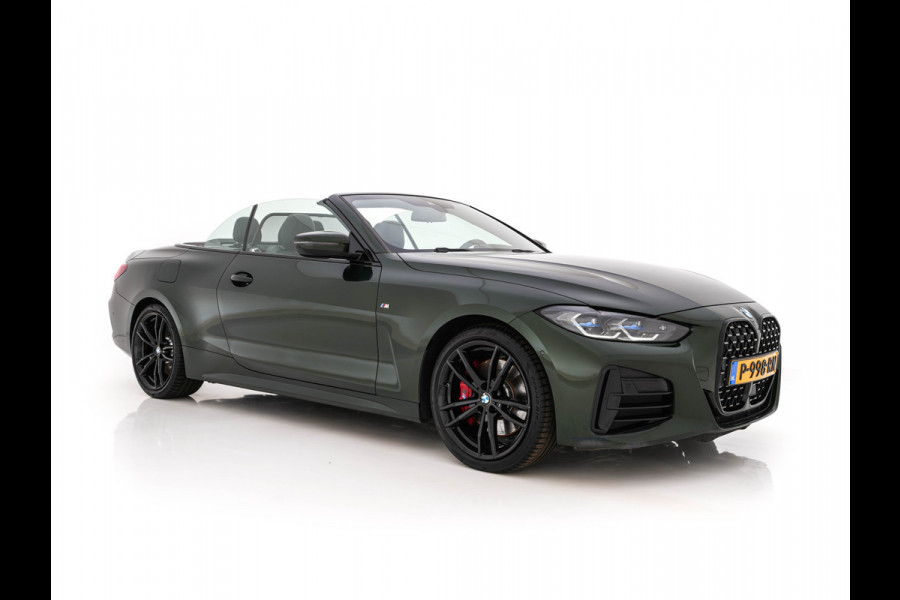 BMW 4 Serie Cabrio M440i xDrive High Executive (INCL-BTW) *LEATHER | LASER-LED | MEMORY-PACK | DIGI-COCKPIT | KEYLESS | HIFI-SOUND | SHIFTPADDLES | CAMERA | DAB | NAVI-FULLMAP | AMBIENTLIGHT | HEAD-UP | TOWBAR | 19''ALU*