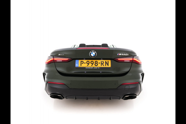 BMW 4 Serie Cabrio M440i xDrive High Executive (INCL-BTW) *LEATHER | LASER-LED | MEMORY-PACK | DIGI-COCKPIT | KEYLESS | HIFI-SOUND | SHIFTPADDLES | CAMERA | DAB | NAVI-FULLMAP | AMBIENTLIGHT | HEAD-UP | TOWBAR | 19''ALU*