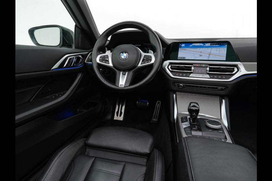 BMW 4 Serie Cabrio M440i xDrive High Executive (INCL-BTW) *LEATHER | LASER-LED | MEMORY-PACK | DIGI-COCKPIT | KEYLESS | HIFI-SOUND | SHIFTPADDLES | CAMERA | DAB | NAVI-FULLMAP | AMBIENTLIGHT | HEAD-UP | TOWBAR | 19''ALU*