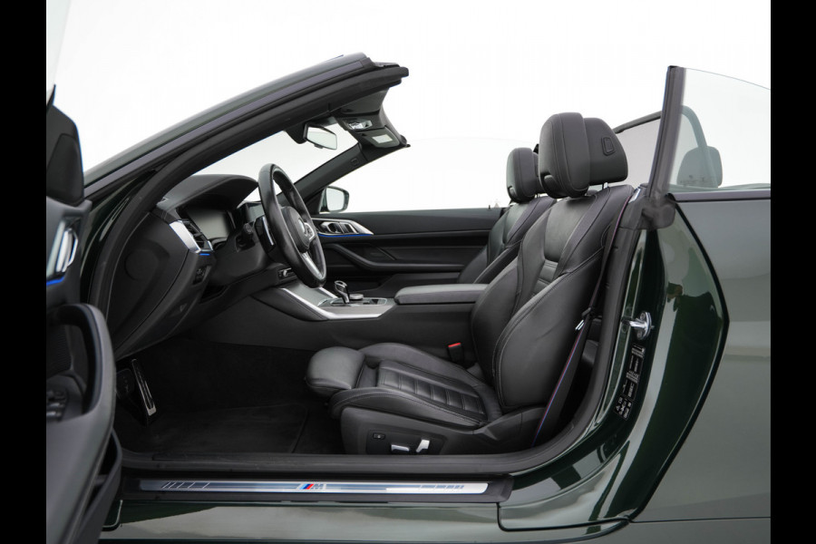 BMW 4 Serie Cabrio M440i xDrive High Executive (INCL-BTW) *LEATHER | LASER-LED | MEMORY-PACK | DIGI-COCKPIT | KEYLESS | HIFI-SOUND | SHIFTPADDLES | CAMERA | DAB | NAVI-FULLMAP | AMBIENTLIGHT | HEAD-UP | TOWBAR | 19''ALU*