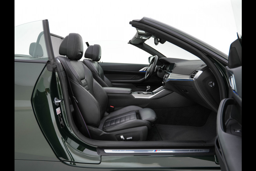 BMW 4 Serie Cabrio M440i xDrive High Executive (INCL-BTW) *LEATHER | LASER-LED | MEMORY-PACK | DIGI-COCKPIT | KEYLESS | HIFI-SOUND | SHIFTPADDLES | CAMERA | DAB | NAVI-FULLMAP | AMBIENTLIGHT | HEAD-UP | TOWBAR | 19''ALU*