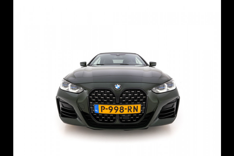 BMW 4 Serie Cabrio M440i xDrive High Executive (INCL-BTW) *LEATHER | LASER-LED | MEMORY-PACK | DIGI-COCKPIT | KEYLESS | HIFI-SOUND | SHIFTPADDLES | CAMERA | DAB | NAVI-FULLMAP | AMBIENTLIGHT | HEAD-UP | TOWBAR | 19''ALU*