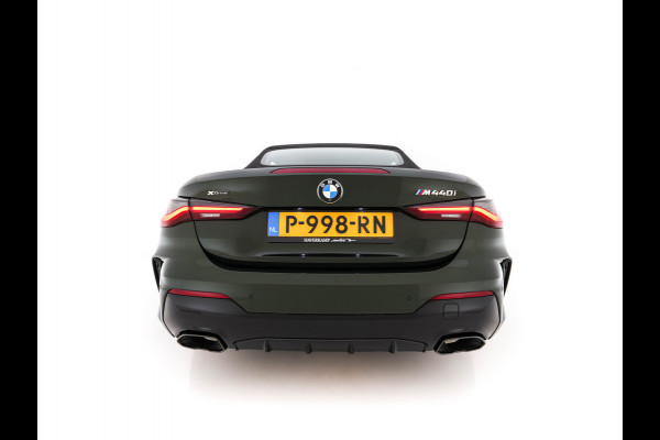BMW 4 Serie Cabrio M440i xDrive High Executive (INCL-BTW) *LEATHER | LASER-LED | MEMORY-PACK | DIGI-COCKPIT | KEYLESS | HIFI-SOUND | SHIFTPADDLES | CAMERA | DAB | NAVI-FULLMAP | AMBIENTLIGHT | HEAD-UP | TOWBAR | 19''ALU*