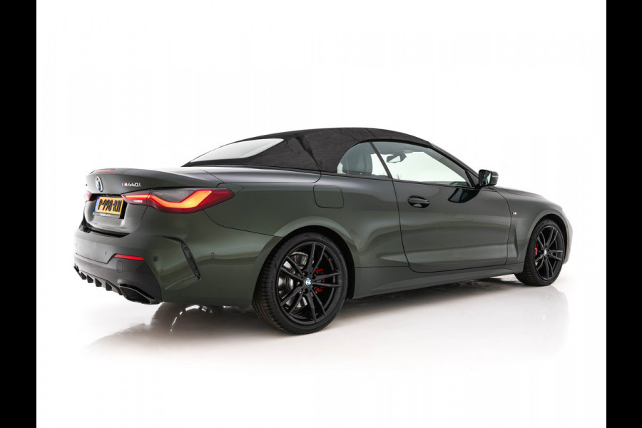 BMW 4 Serie Cabrio M440i xDrive High Executive (INCL-BTW) *LEATHER | LASER-LED | MEMORY-PACK | DIGI-COCKPIT | KEYLESS | HIFI-SOUND | SHIFTPADDLES | CAMERA | DAB | NAVI-FULLMAP | AMBIENTLIGHT | HEAD-UP | TOWBAR | 19''ALU*