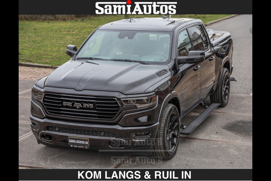 Dodge Ram BLACK OPS LONGHORN BRUIN LEDER 5,7L V8 HEMI | VIRTUAL | HEAD UP | PANODAK | LUCHTVERING | BOM VOL | DC | 402 PK | CREW CAB | DUBBELE CABINE | 4X4 | 5 PERSOONS | GRIJSKENTEKEN | LIMITED