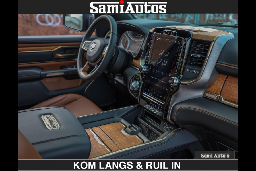 Dodge Ram BLACK OPS LONGHORN BRUIN LEDER 5,7L V8 HEMI | VIRTUAL | HEAD UP | PANODAK | LUCHTVERING | BOM VOL | DC | 402 PK | CREW CAB | DUBBELE CABINE | 4X4 | 5 PERSOONS | GRIJSKENTEKEN | LIMITED