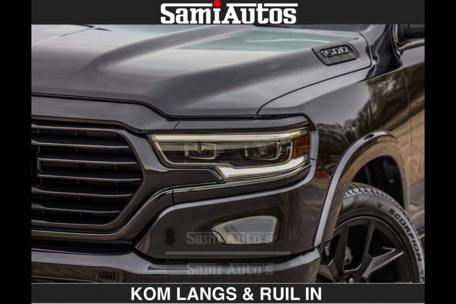 Dodge Ram BLACK OPS LONGHORN BRUIN LEDER 5,7L V8 HEMI | VIRTUAL | HEAD UP | PANODAK | LUCHTVERING | BOM VOL | DC | 402 PK | CREW CAB | DUBBELE CABINE | 4X4 | 5 PERSOONS | GRIJSKENTEKEN | LIMITED