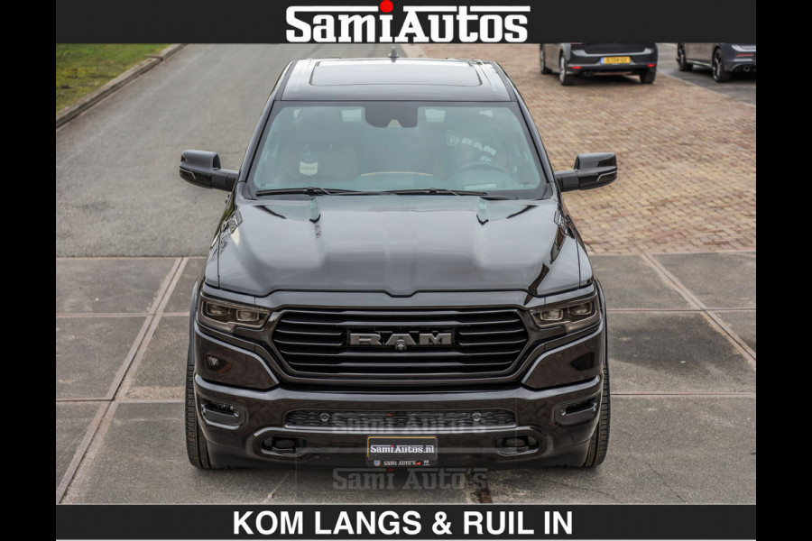 Dodge Ram BLACK OPS LONGHORN BRUIN LEDER 5,7L V8 HEMI | VIRTUAL | HEAD UP | PANODAK | LUCHTVERING | BOM VOL | DC | 402 PK | CREW CAB | DUBBELE CABINE | 4X4 | 5 PERSOONS | GRIJSKENTEKEN | LIMITED
