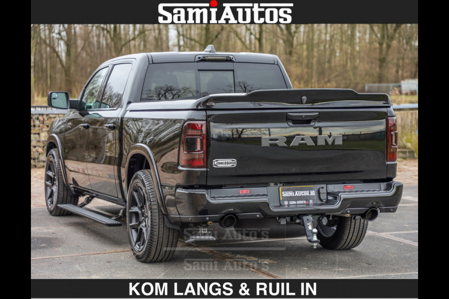 Dodge Ram BLACK OPS LONGHORN BRUIN LEDER 5,7L V8 HEMI | VIRTUAL | HEAD UP | PANODAK | LUCHTVERING | BOM VOL | DC | 402 PK | CREW CAB | DUBBELE CABINE | 4X4 | 5 PERSOONS | GRIJSKENTEKEN | LIMITED