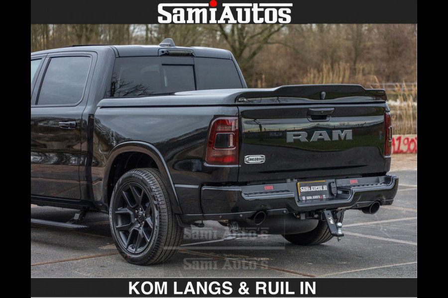Dodge Ram BLACK OPS LONGHORN BRUIN LEDER 5,7L V8 HEMI | VIRTUAL | HEAD UP | PANODAK | LUCHTVERING | BOM VOL | DC | 402 PK | CREW CAB | DUBBELE CABINE | 4X4 | 5 PERSOONS | GRIJSKENTEKEN | LIMITED