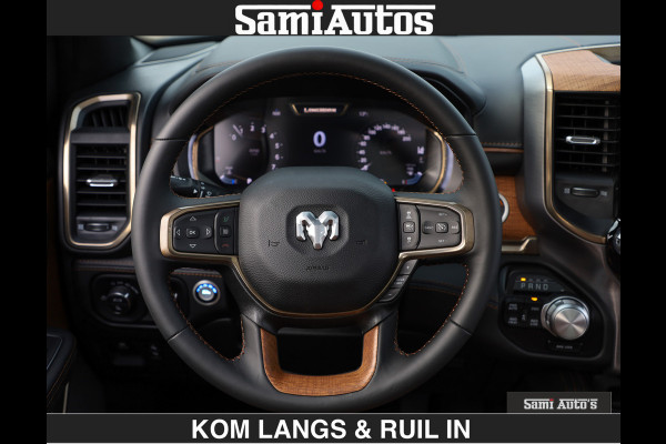Dodge Ram BLACK OPS LONGHORN BRUIN LEDER 5,7L V8 HEMI | VIRTUAL | HEAD UP | PANODAK | LUCHTVERING | BOM VOL | DC | 402 PK | CREW CAB | DUBBELE CABINE | 4X4 | 5 PERSOONS | GRIJSKENTEKEN | LIMITED