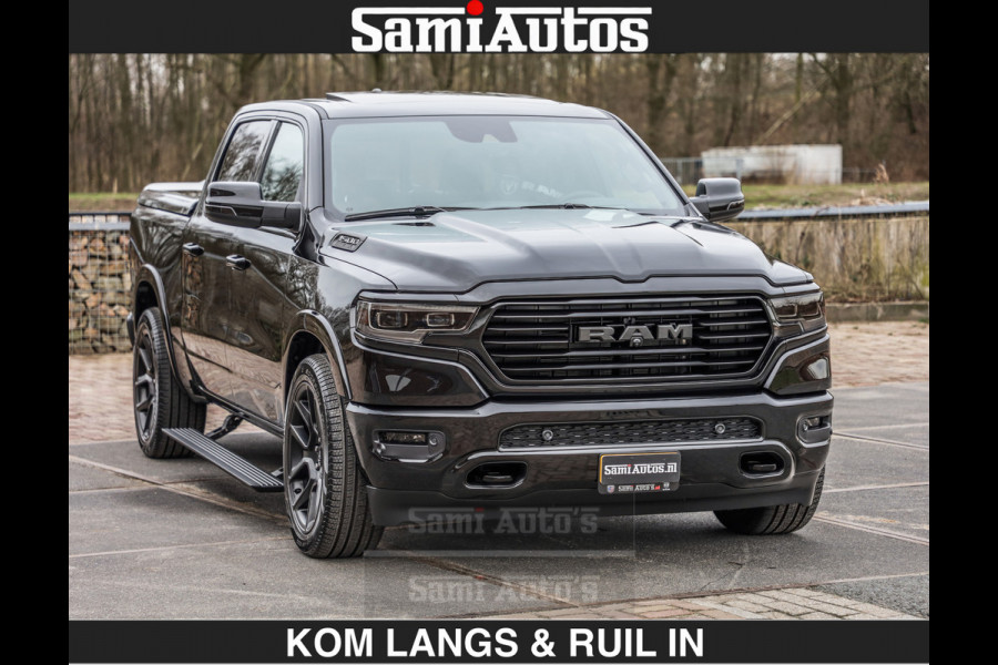 Dodge Ram BLACK OPS LONGHORN BRUIN LEDER 5,7L V8 HEMI | VIRTUAL | HEAD UP | PANODAK | LUCHTVERING | BOM VOL | DC | 402 PK | CREW CAB | DUBBELE CABINE | 4X4 | 5 PERSOONS | GRIJSKENTEKEN | LIMITED