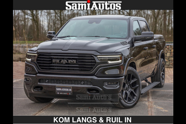 Dodge Ram BLACK OPS LONGHORN BRUIN LEDER 5,7L V8 HEMI | VIRTUAL | HEAD UP | PANODAK | LUCHTVERING | BOM VOL | DC | 402 PK | CREW CAB | DUBBELE CABINE | 4X4 | 5 PERSOONS | GRIJSKENTEKEN | LIMITED