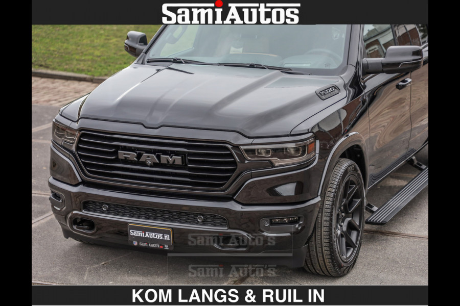 Dodge Ram BLACK OPS LONGHORN BRUIN LEDER 5,7L V8 HEMI | VIRTUAL | HEAD UP | PANODAK | LUCHTVERING | BOM VOL | DC | 402 PK | CREW CAB | DUBBELE CABINE | 4X4 | 5 PERSOONS | GRIJSKENTEKEN | LIMITED