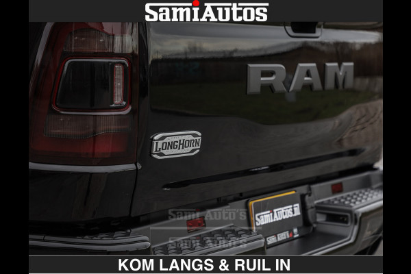 Dodge Ram BLACK OPS LONGHORN BRUIN LEDER 5,7L V8 HEMI | VIRTUAL | HEAD UP | PANODAK | LUCHTVERING | BOM VOL | DC | 402 PK | CREW CAB | DUBBELE CABINE | 4X4 | 5 PERSOONS | GRIJSKENTEKEN | LIMITED