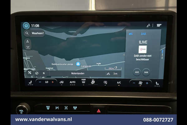 Ford Transit Custom 2.0 TDCI 136pk L1H1 Euro6 Airco | Navigatie | LED | Apple Carplay | Adaptieve Cruisecontrol | Leder Stuur Android Auto, Verwarmde voorruit, Stoelverwarming, Parkeersensoren, Bijrijdersbank, 2590kg trekvermogen