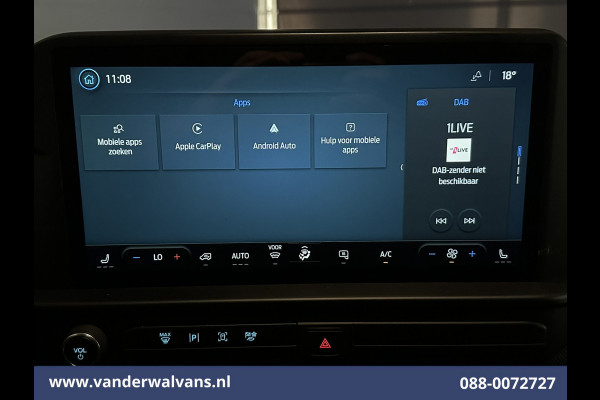 Ford Transit Custom 2.0 TDCI 136pk L1H1 Euro6 Airco | Navigatie | LED | Apple Carplay | Adaptieve Cruisecontrol | Leder Stuur Android Auto, Verwarmde voorruit, Stoelverwarming, Parkeersensoren, Bijrijdersbank, 2590kg trekvermogen